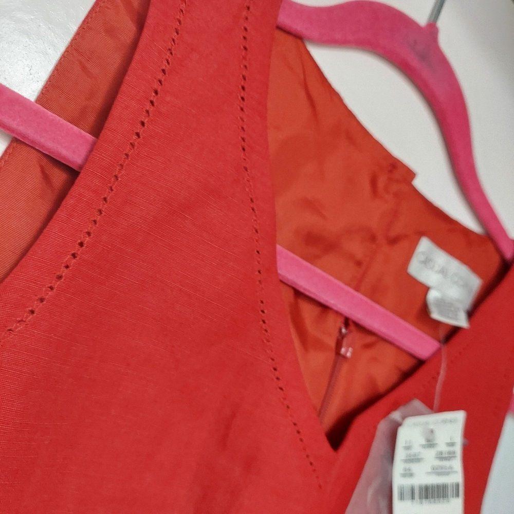 Casual Corner Red Linen Blend Shift Dress – Size 2 – NWT Summer Date Dress